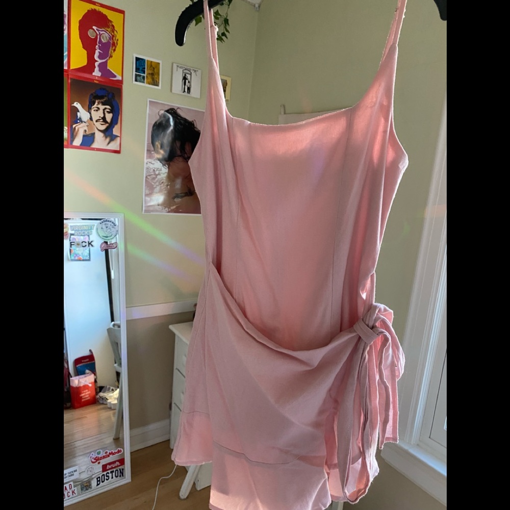 princess polly cottage hill mini dress in blush